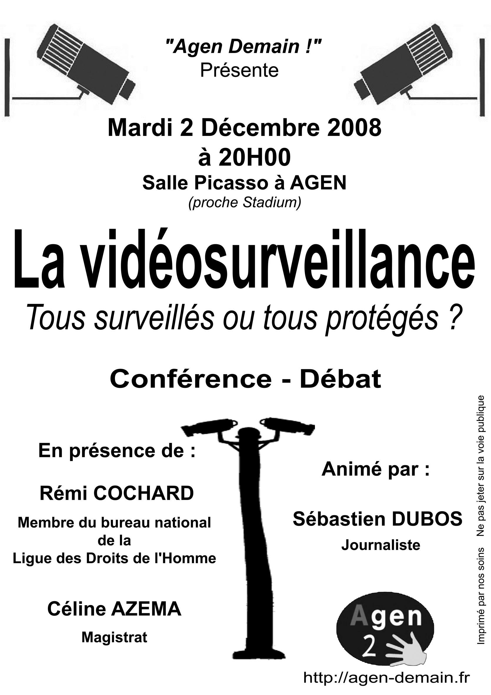 Conférence Débat vidéosurveillance